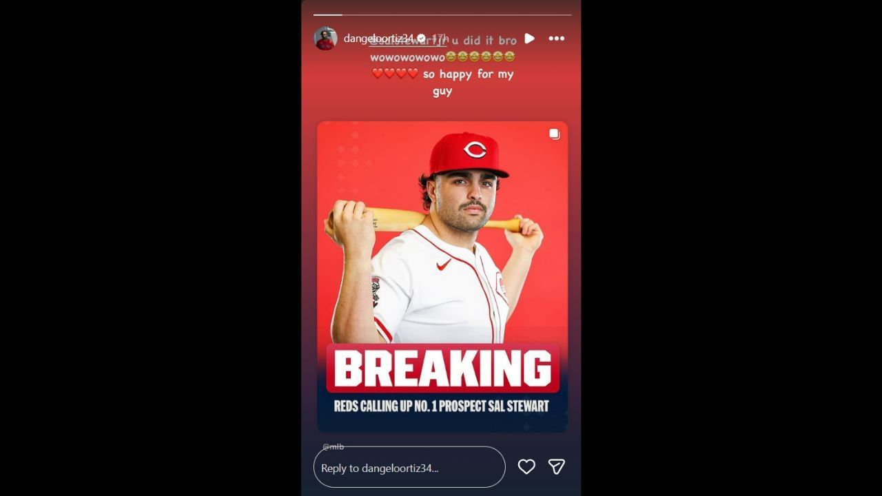 Screenshot of D&#039;Angelo Ortiz&#039;s Instagram story (Image from - Instagram.com/@daangeloortiz34 IG Stories)