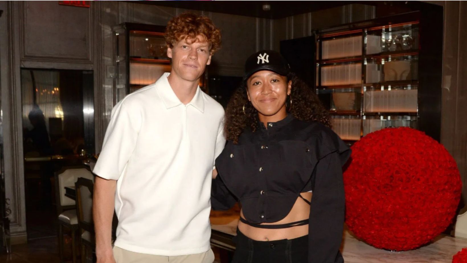 Jannik Sinner and Naomi Osaka enjoy each other