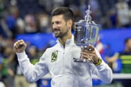 Novak Djokovic celebrates his 2023 US Open men's singles title triumph (Source: Getty)
