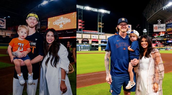 Josh Hader's wife Maria 'shocks' Astros closer husband with 'nasty' first pitch