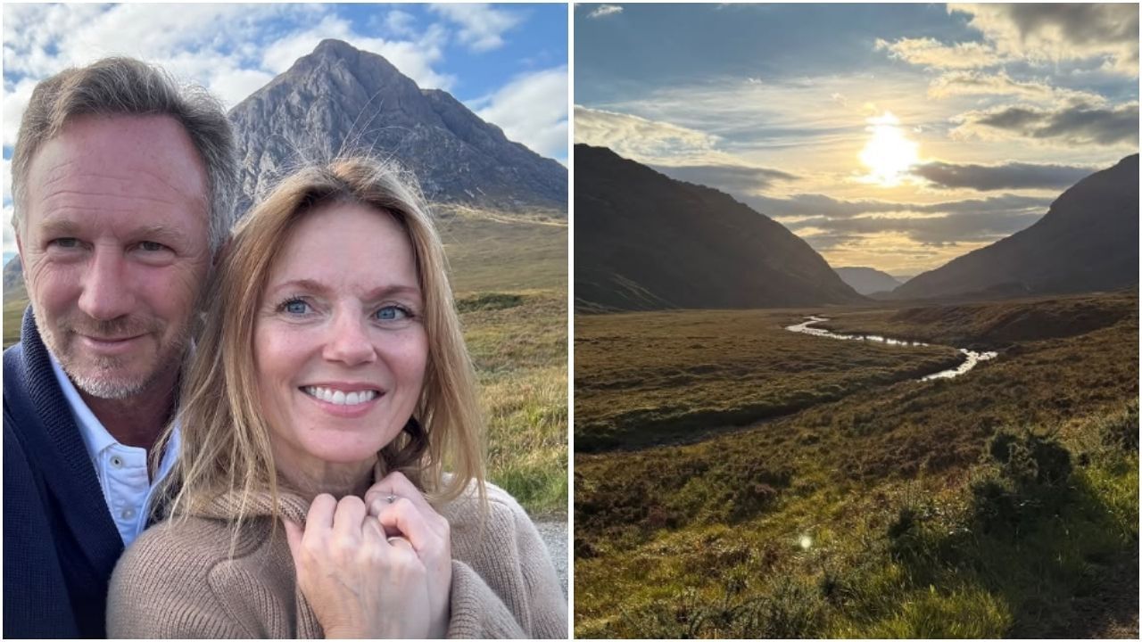 Christian Horner shares glimpses of his trip to Scotland with his wife, Geri Halliwell (@christianhorner on Instagram)
