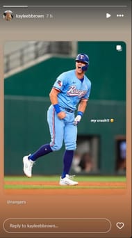 Kaylee Brown's Instagram story via @kayleebbrown