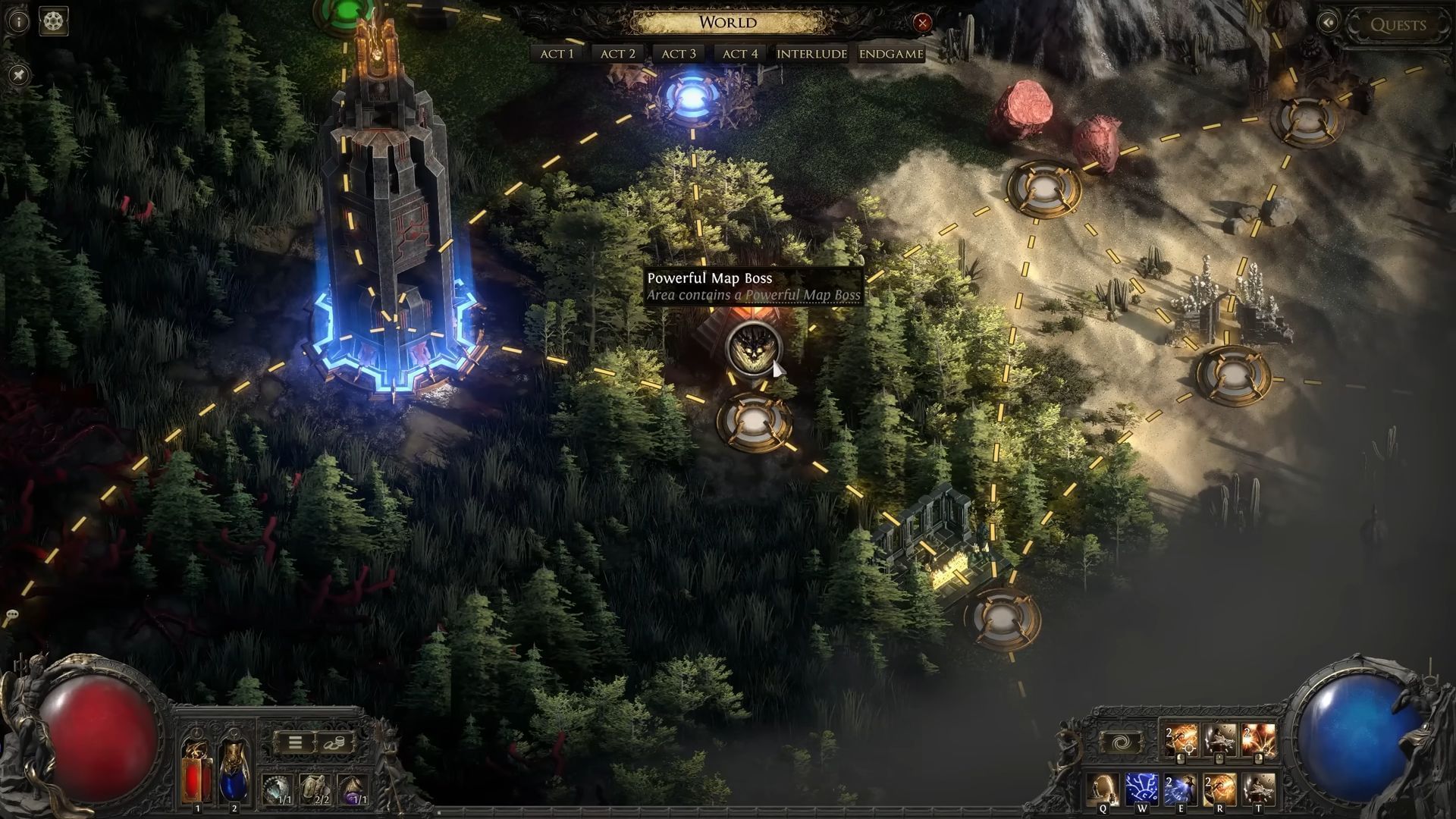Every map will contain a map boss, defeating whom will be the primary objective (Image via Grinding Gear Games)