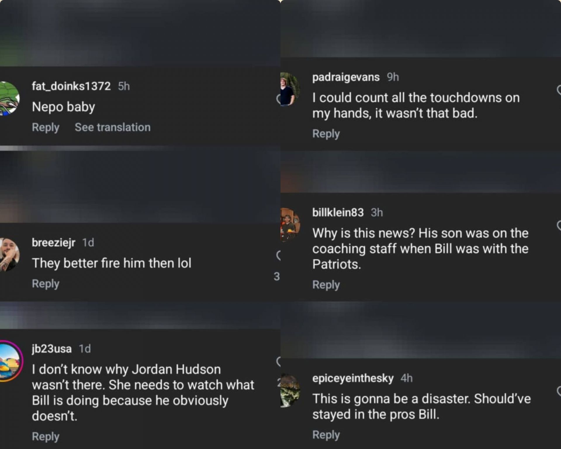 Comments on Steve Belichick&#039;s UNC coaching debut