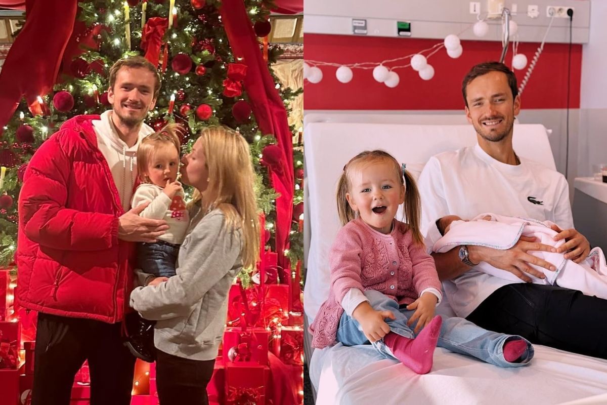 Daniil Medvedev with his wife and daughters- Source: Instagram
