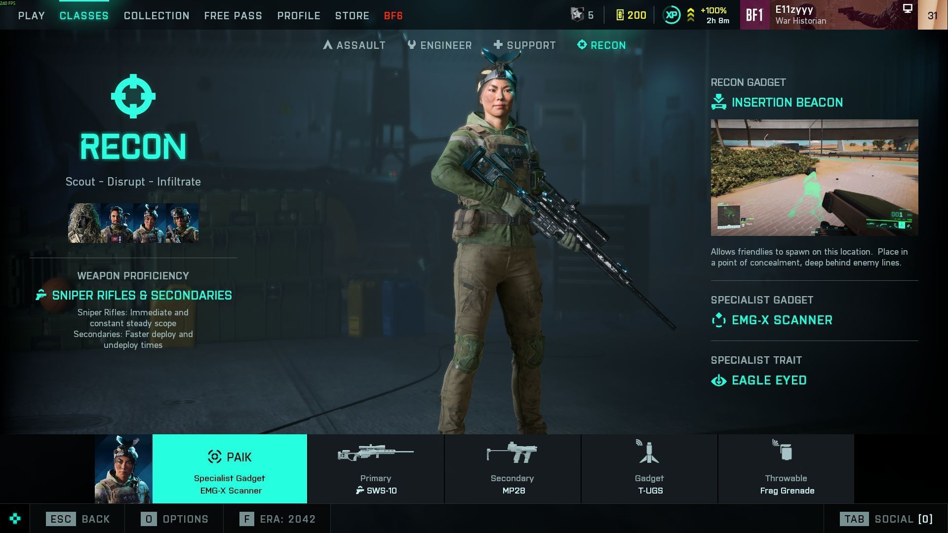 Paik in Battlefield 2042 (Image via EA)