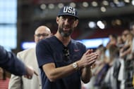 Michael Phelps at the 2025 SheBelieves Cup in Glendale, Arizona. (Photo by Getty Images)