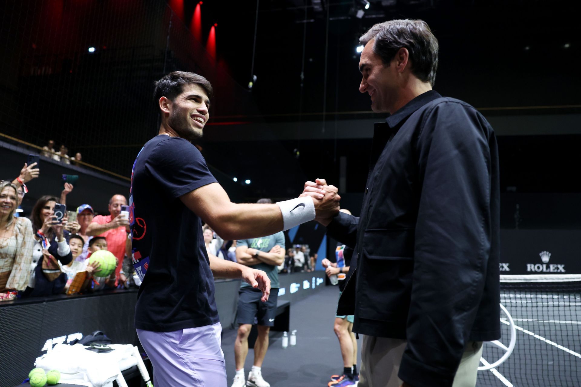 Alcaraz and Federar at the Laver Cup 2024 (Image Source: Getty)