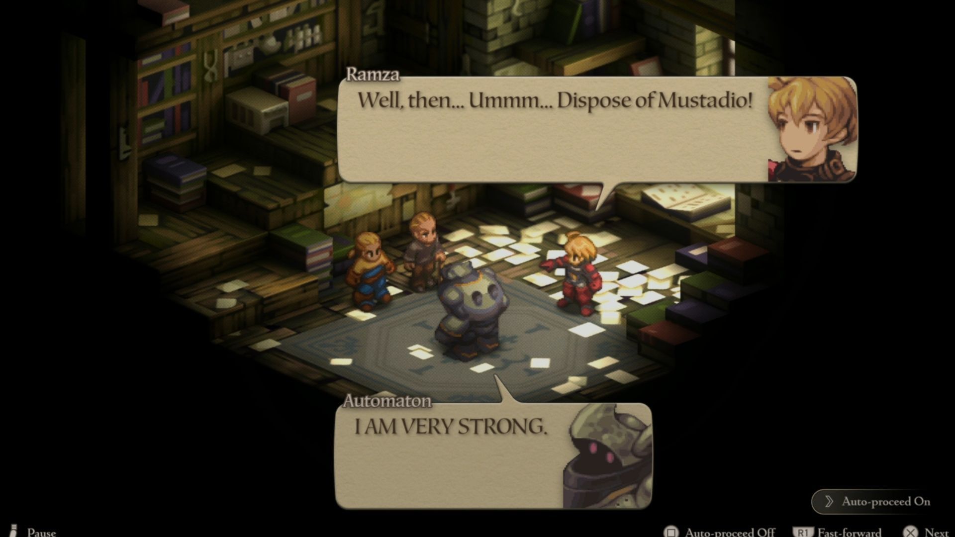 This scene is so incredibly funny. Poor Mustadio. (Image via Square Enix)