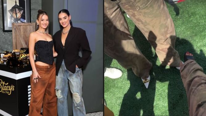 Kyle Juszczyk's wife Kristin loses it after accidentally twinning gameday outfits with George Kittle's wife Claire for 49ers vs Cardinals [PIC]