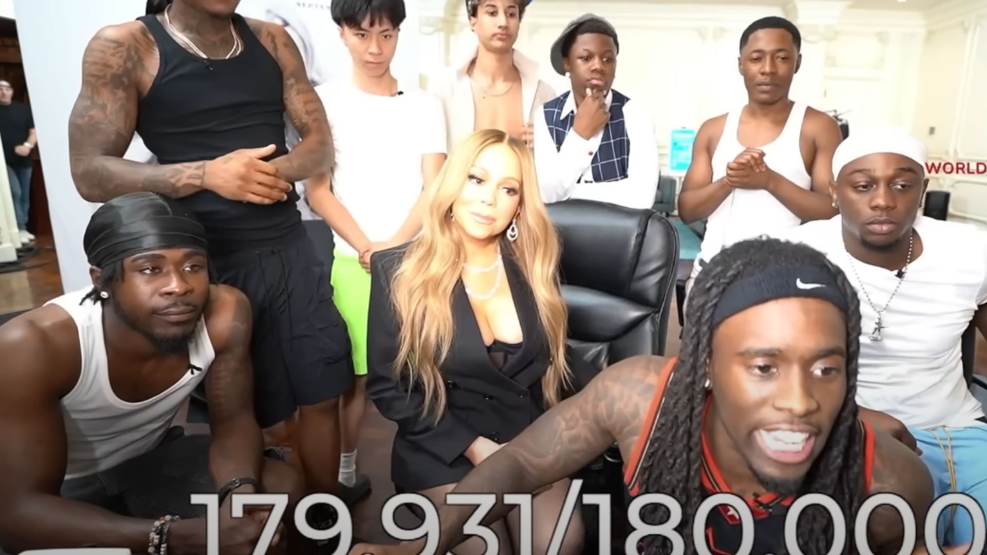 Mariah Carey gives Kai&#039;s viewers a motivational speech (Image via Kai Cenat Live/YouTube)