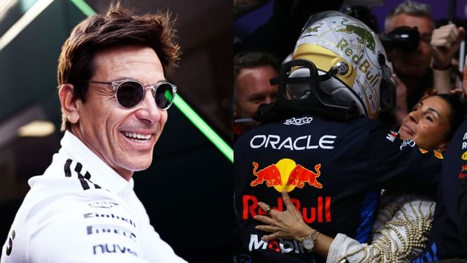 Max Verstappen's mother Sophie Kumpen likes a post with Toto Wolff claiming that Red Bull driver made everyone else look stupid in Italy