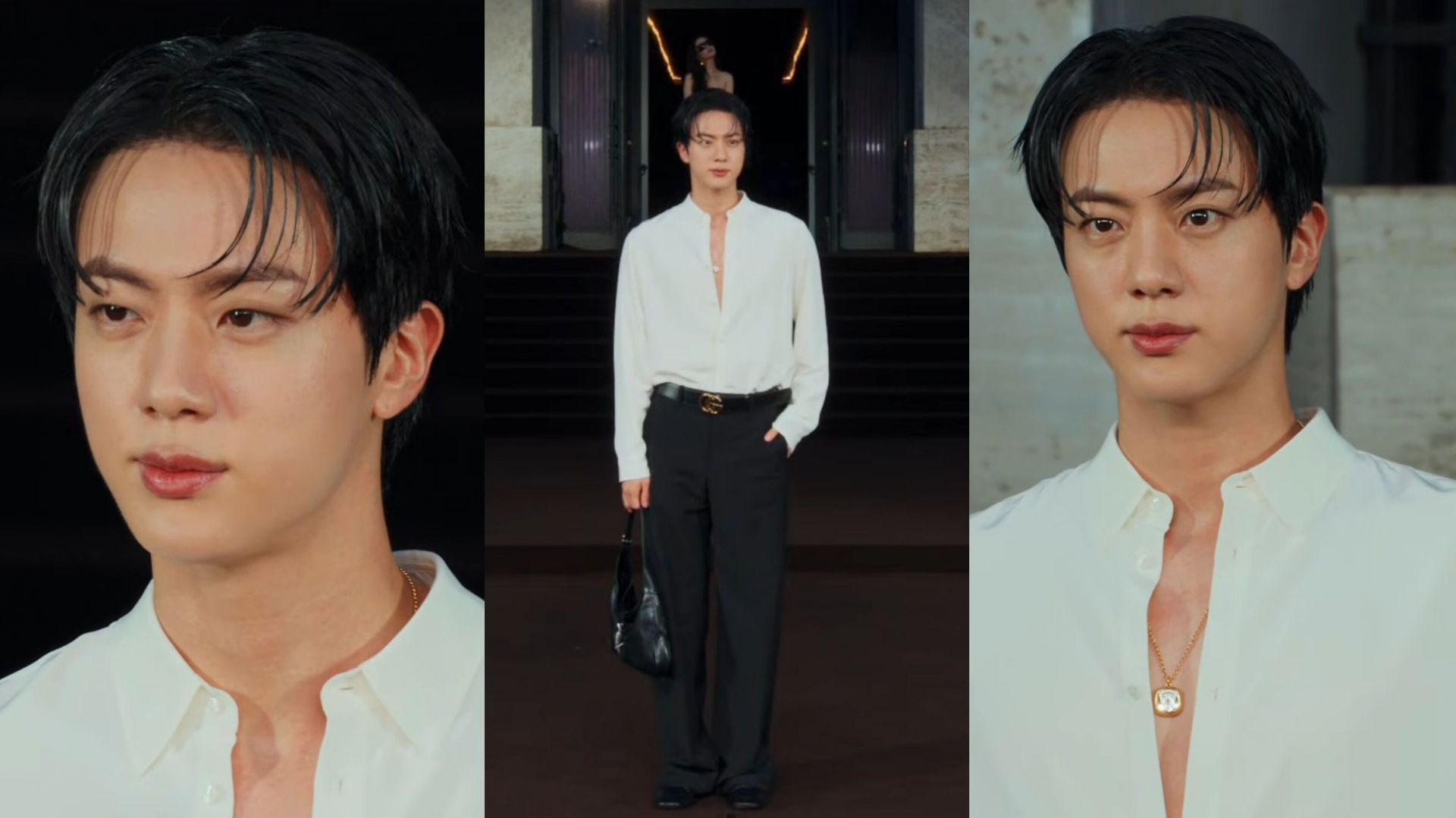 BTS&rsquo; star in Milan (Images via YouTube/@gucci)