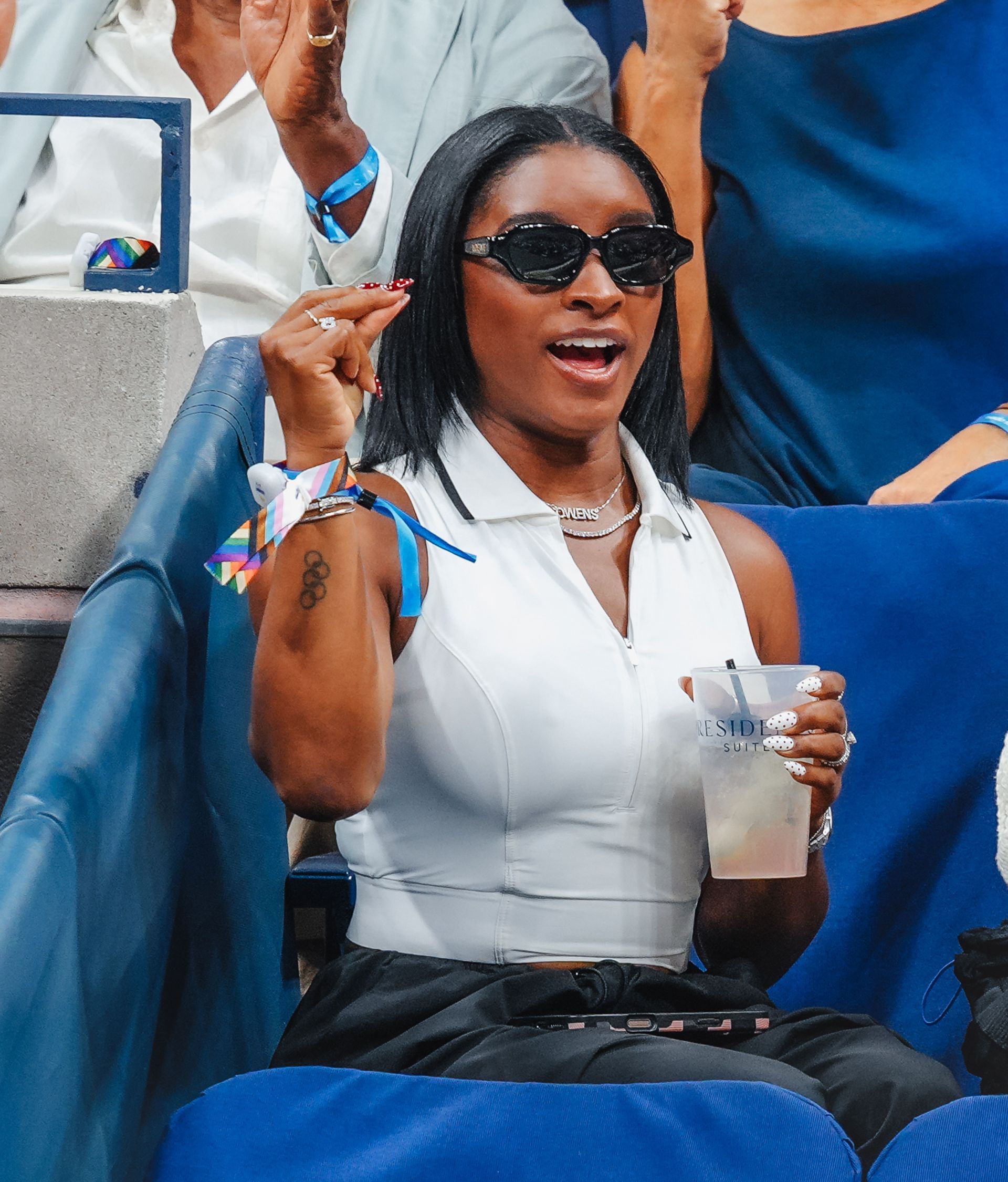 Biles at the 2025 US Open Tennis Championships (Image Source: Getty)