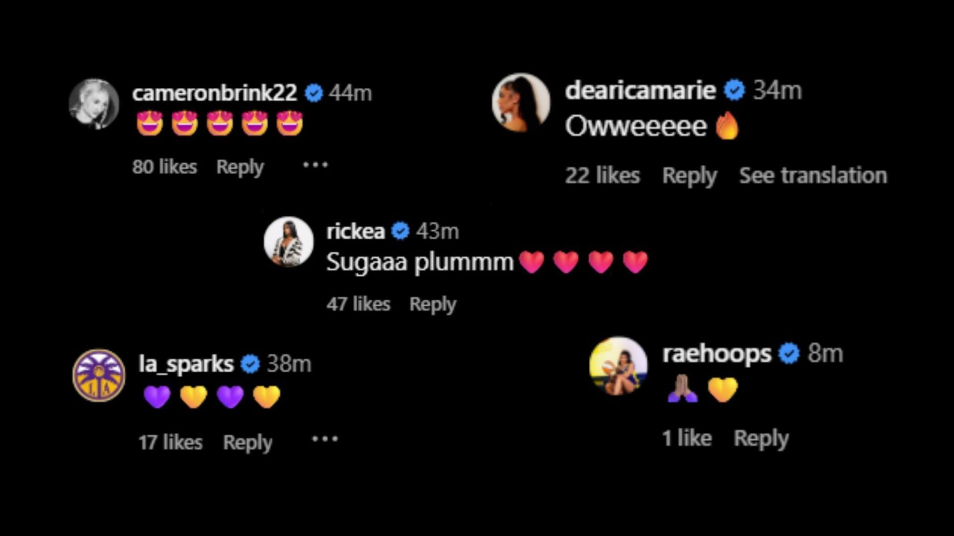 Sparks players react to Kelsey Plum&#039;s IG post