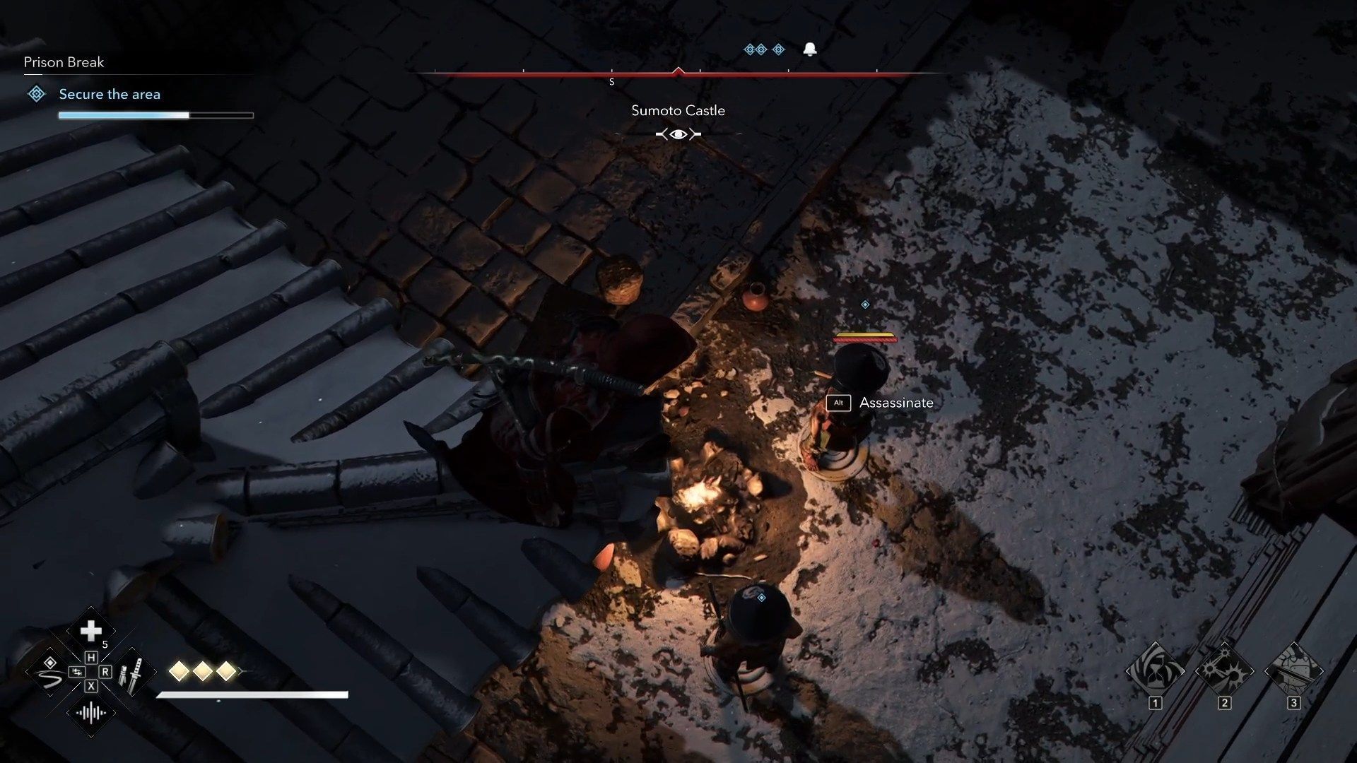 Stealthily defeat the targets around the area (Image via Ubisoft)