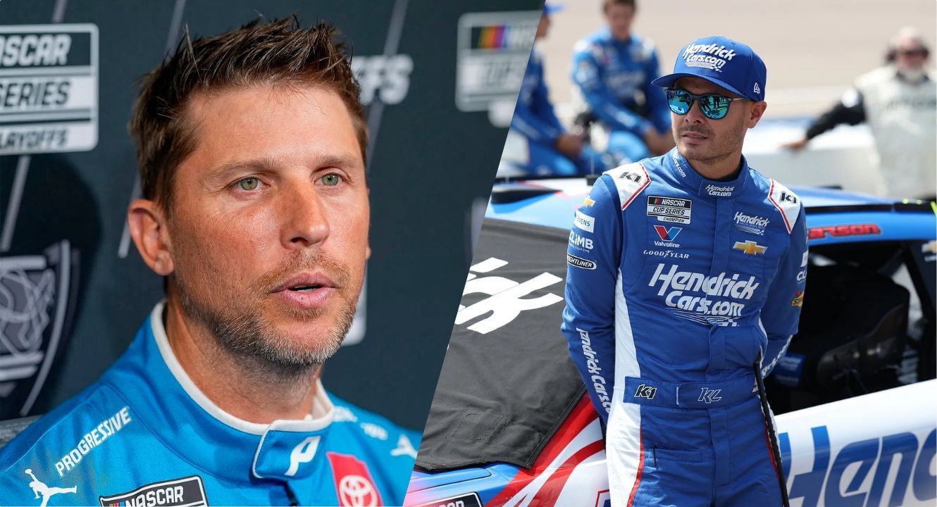 Denny Hamlin and Kyle Larson