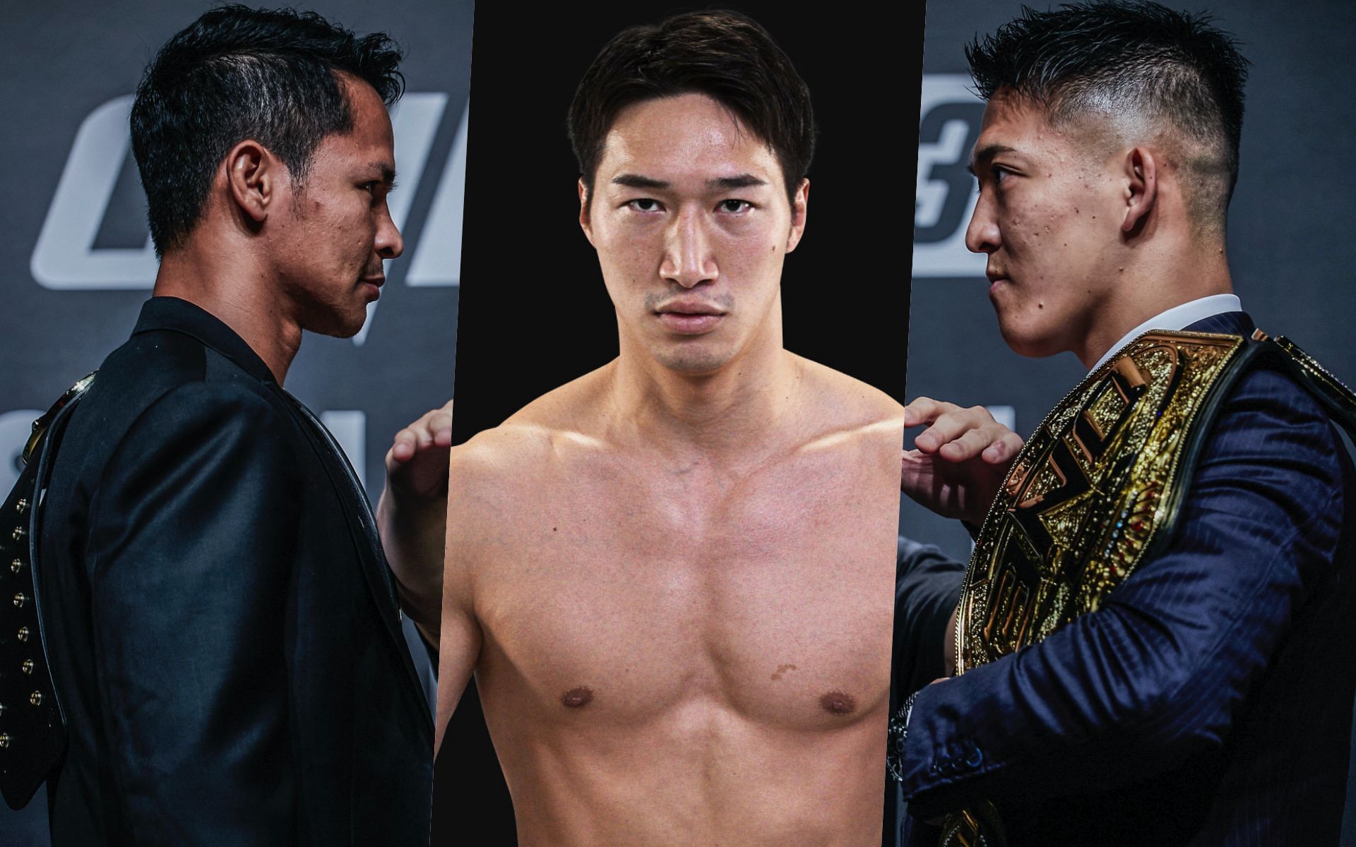 From left to right: Superbon, Rukiya Anpo, Masaaki Noiri | Image by ONE Championship