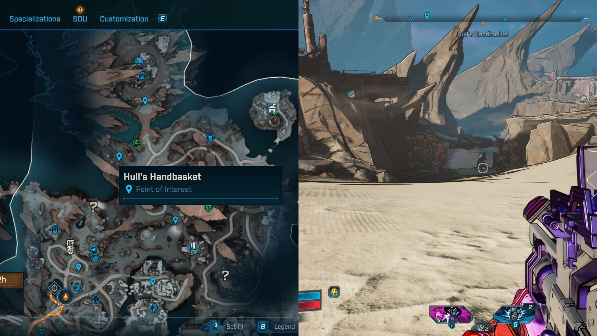 Head down the slope towards the lake (Image via 2K)