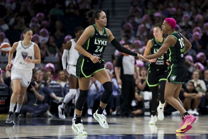 Napheesa Collier has hilarious response to being asked about Courtney Williams' clutch jumper to seal sweep for the Lynx