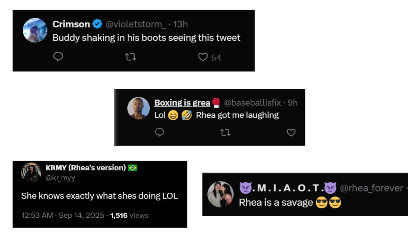 Fan reactions [Screenshots taken from X]