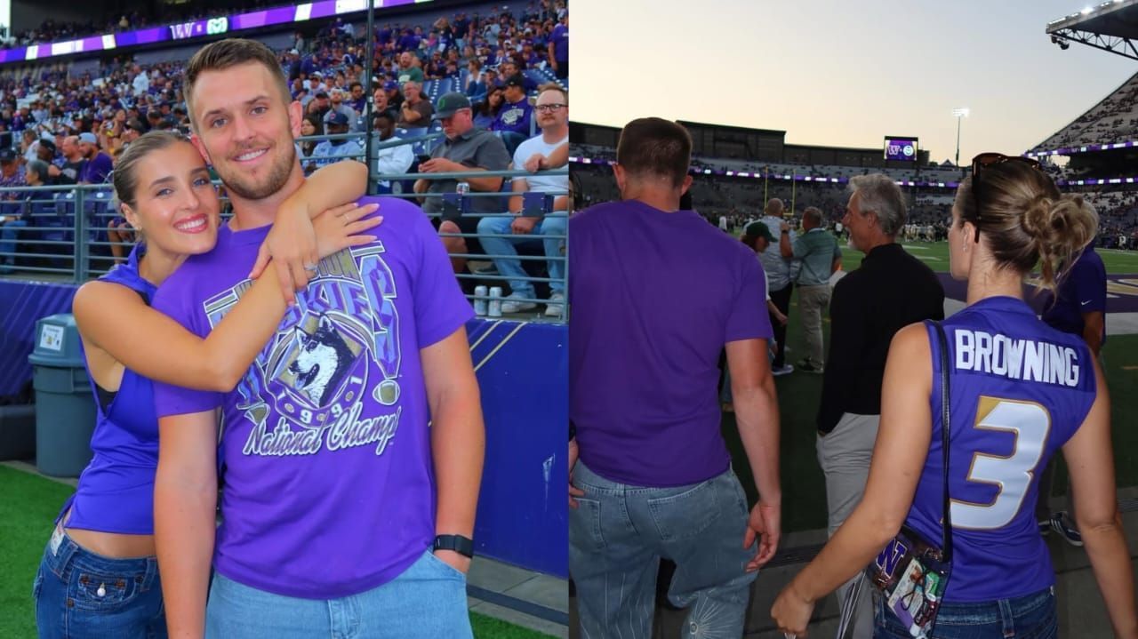 Jake Browning and Stephanie Nile (Image credit: Instagram/@jakebrowning72)