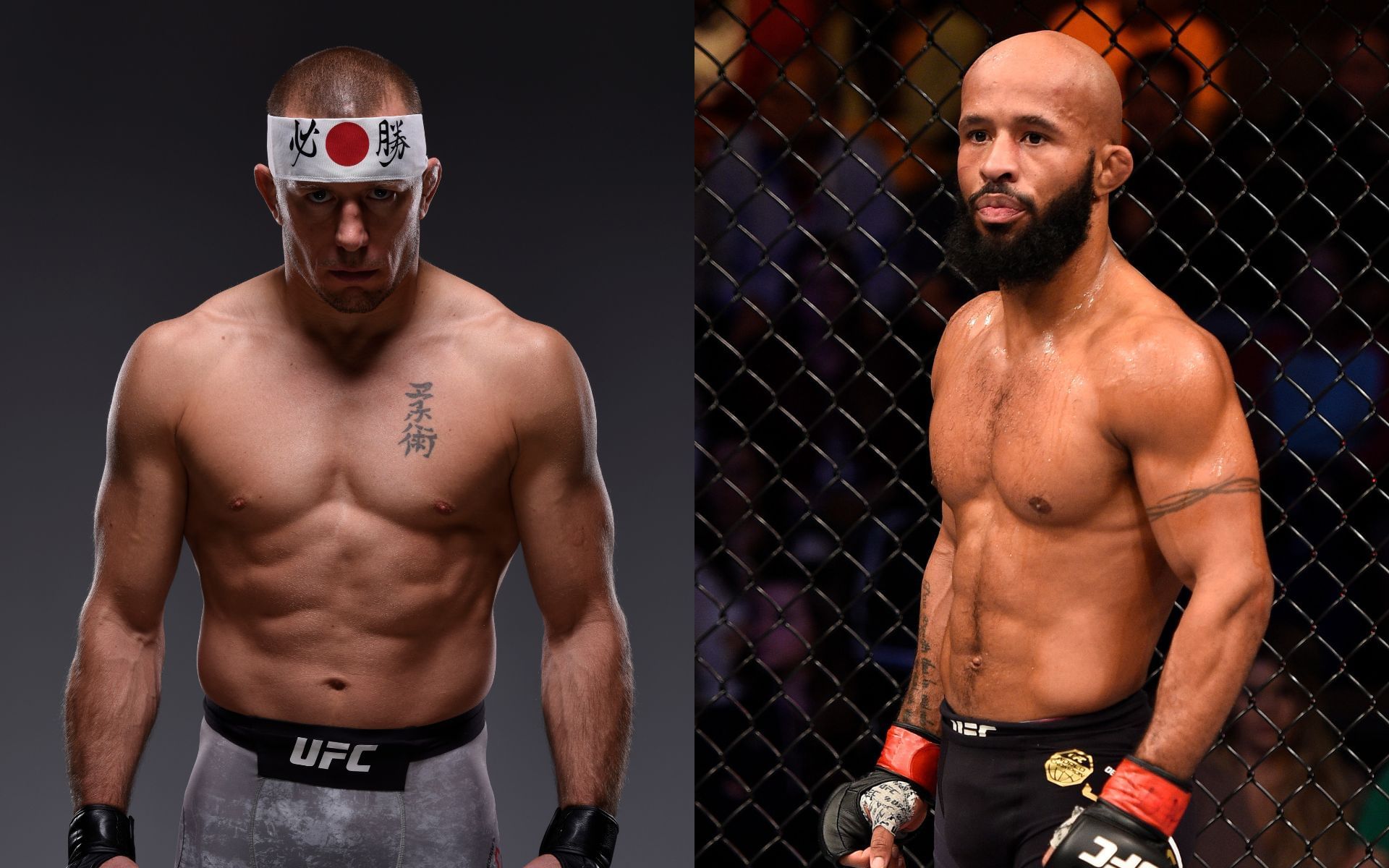 Georges St-Pierre (left) and Demetrious Johnson (right) are former UFC champions. [Images courtesy: Getty Images]