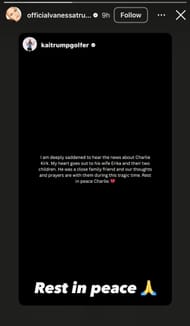 Kai Trump's story via Instagram-@officialvanessatrump