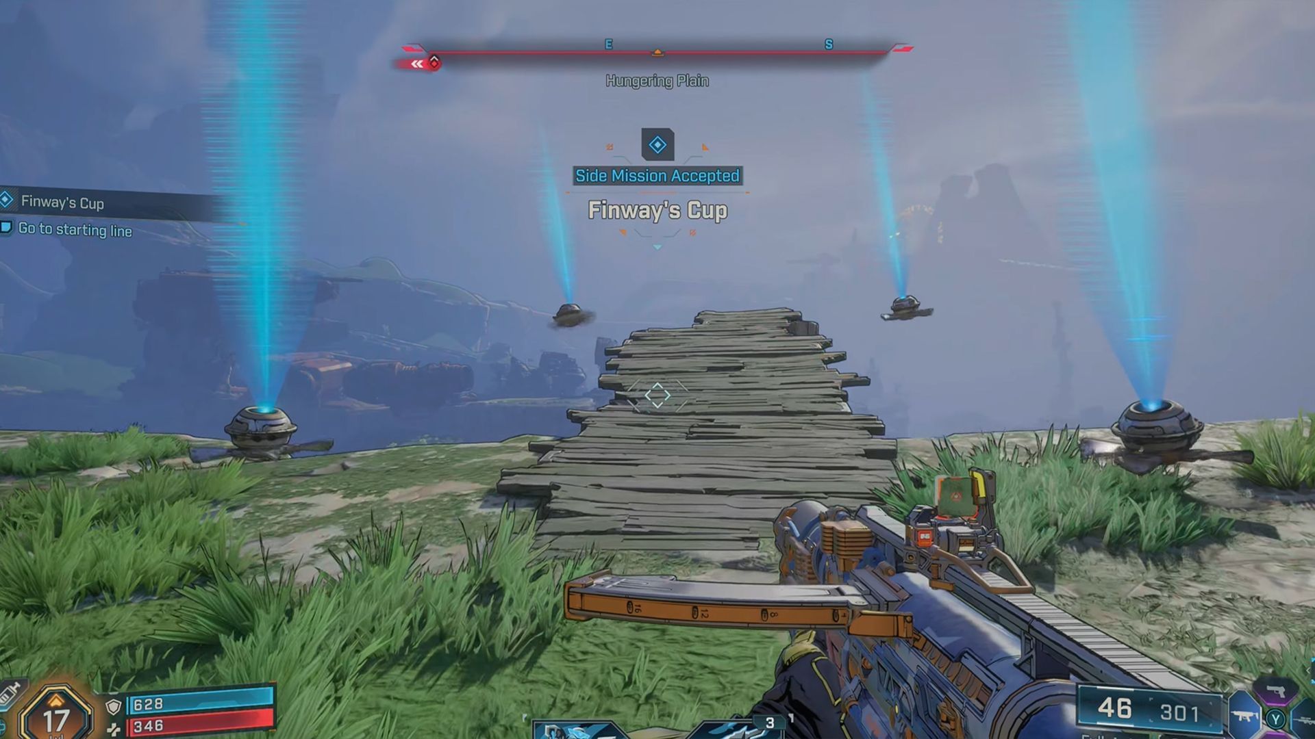 Go up to the starting ramp next to Orts once registered (Image via Gearbox Software)