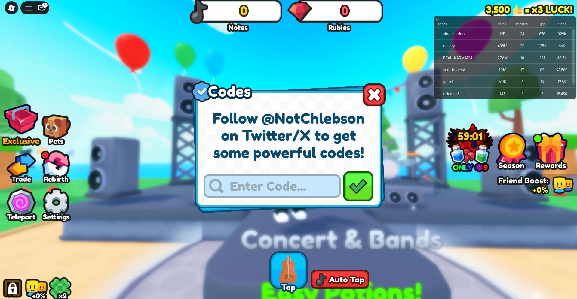 Redeem the code here (Image via Roblox)