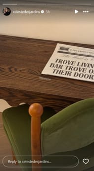 Celeste, Oilers' Leon Draisaitl's wife, Insta story - @ celestedesjardins