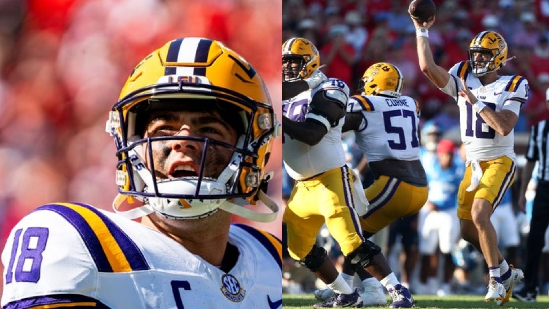 LSU quarterback Garrett Nussmeier (Image Source: IMAGN)