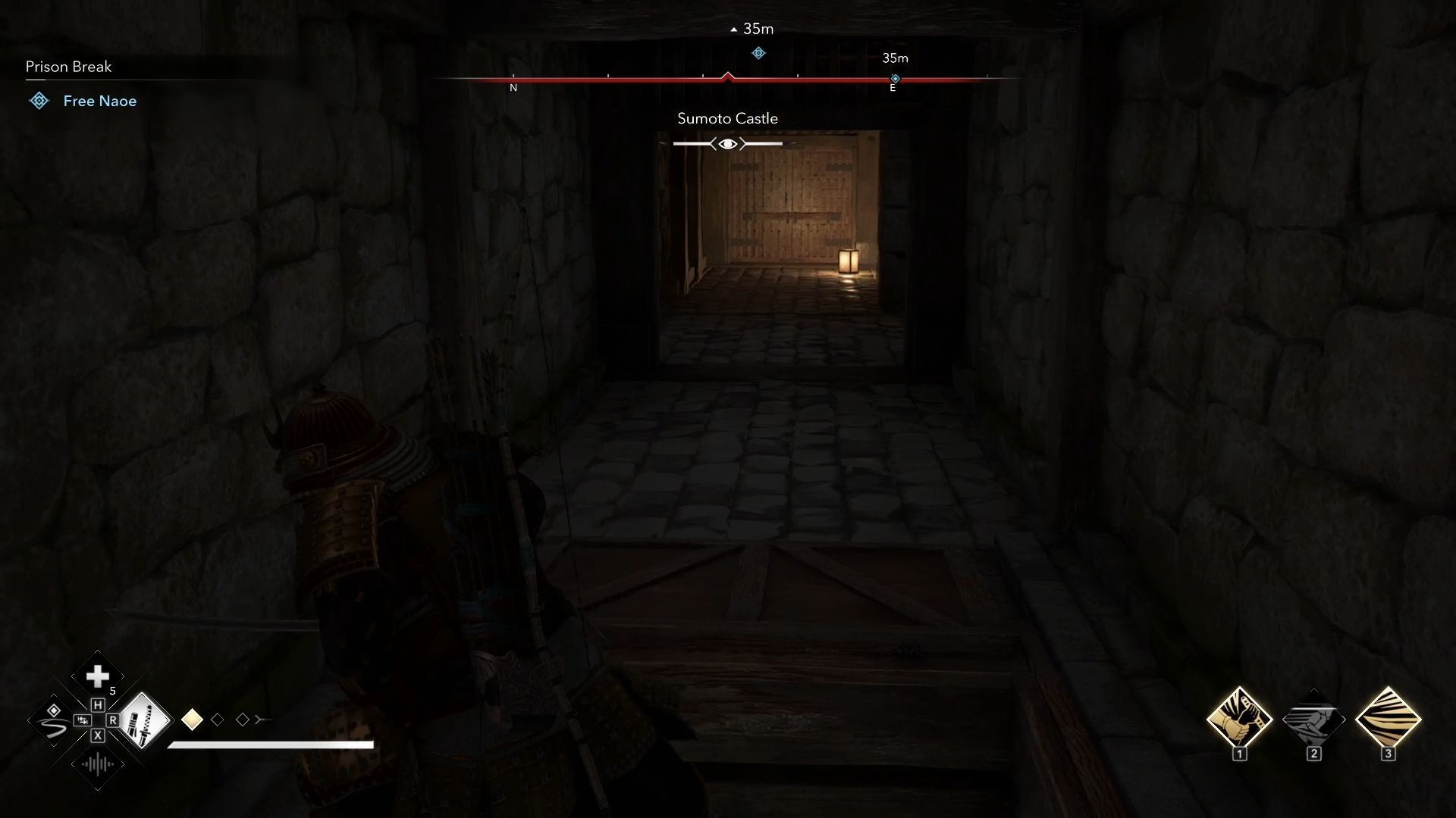 Climb through the gap and head northeast (Image via Ubisoft)