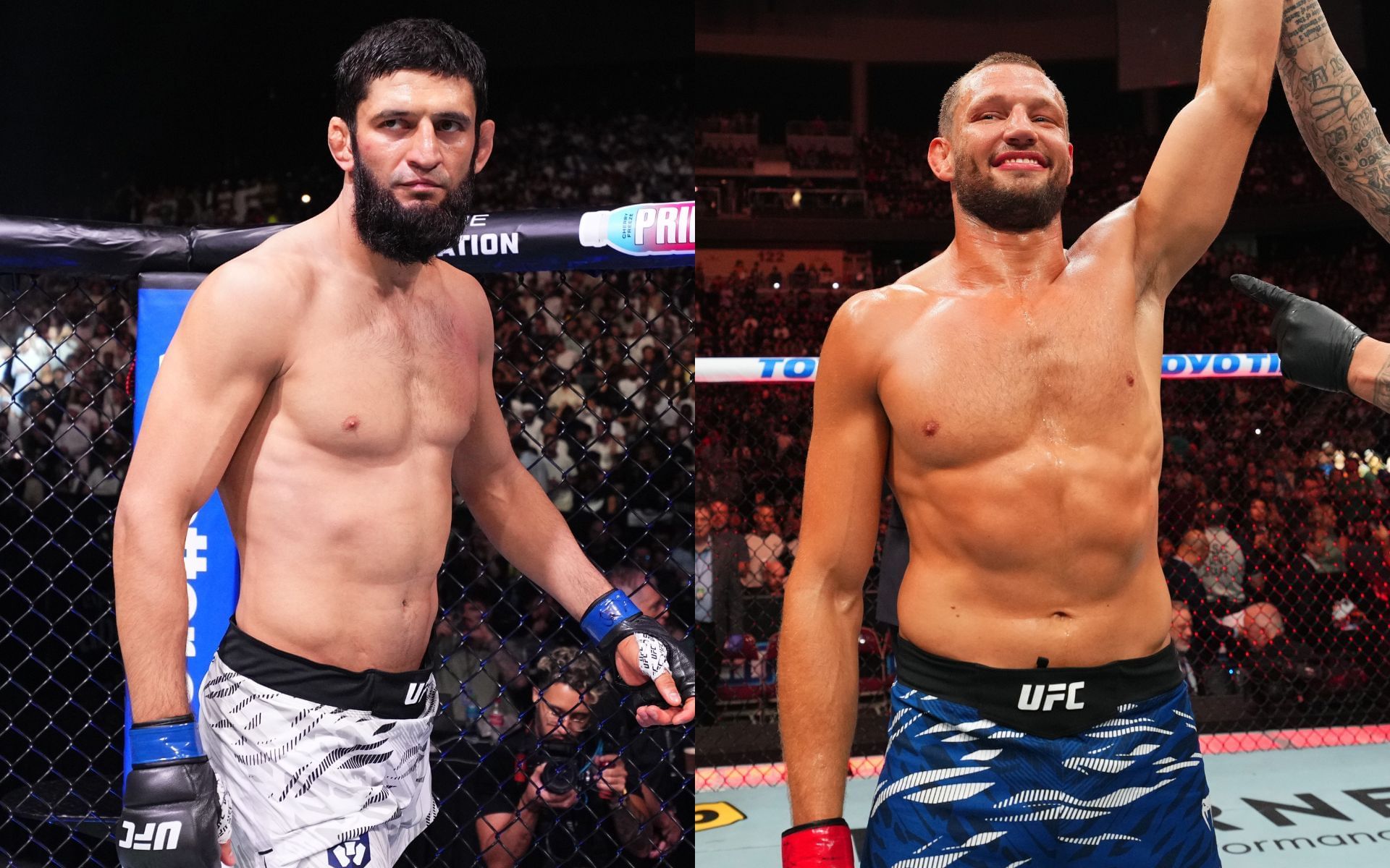 Khamzat Chimaev (left) and Reinider de Ridder (right). [Images courtesy: Getty]