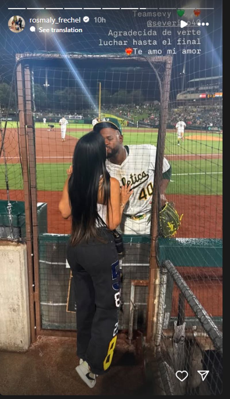 Luis Severino&#039;s wife Rosmaly shared story.(rosmaly_frechel/ Instagram)