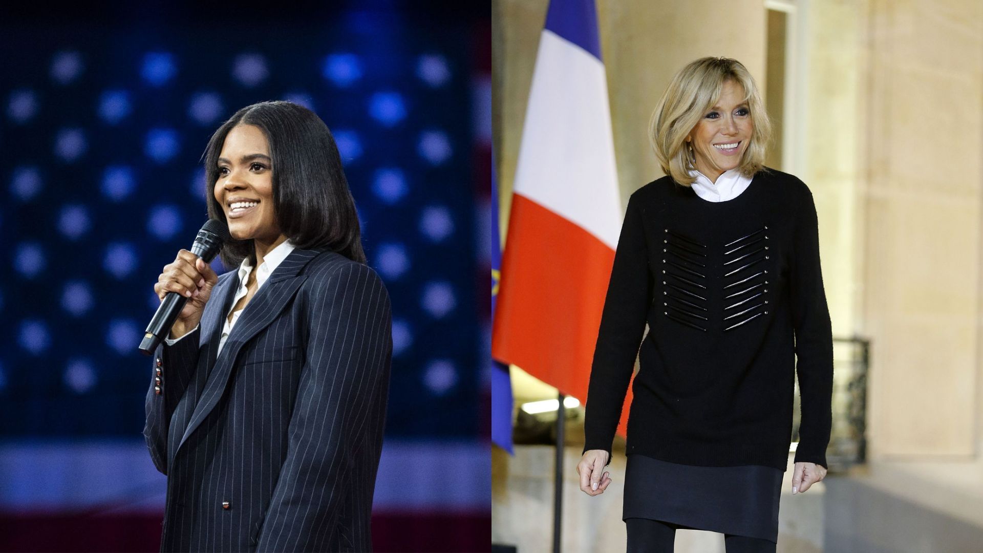 Candace Owens, Brigitte Macron (Images via Getty)