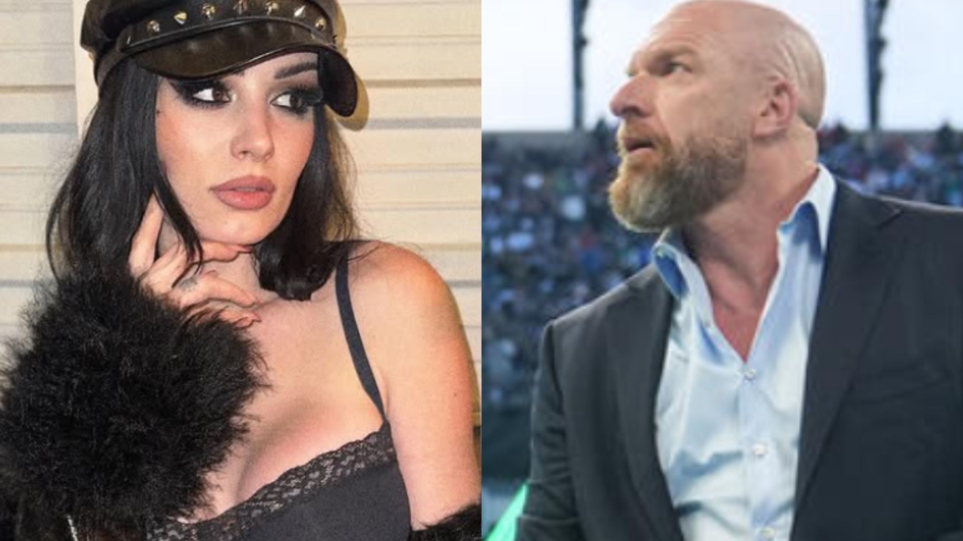 Saraya (left) and Triple H (right) (Images via Saraya