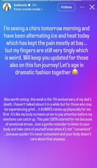 Still taken from Amanda Balionis’ Instagram story _ Source: Instagr/@balionis