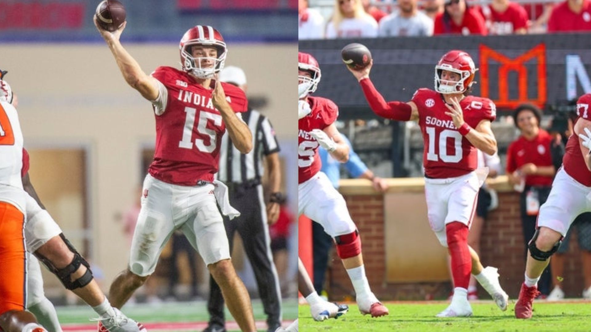 Quarterbacks Fernando Mendoza and John Mateer