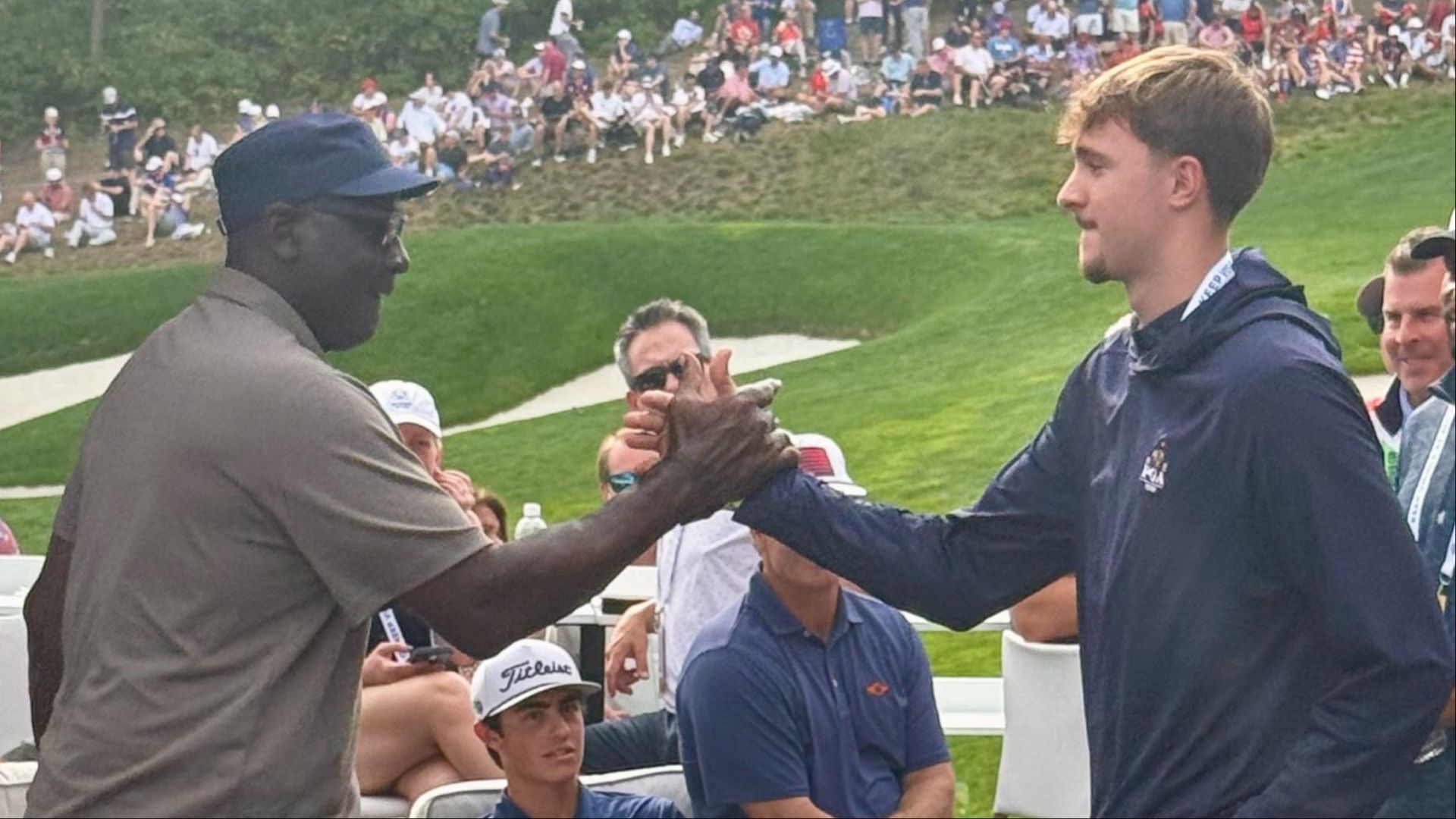 NBA fans react to Michael Jordan and Cooper Flagg sharing heartfelt moment at Ryder Cup. (Photo: @dallasmavs on X)