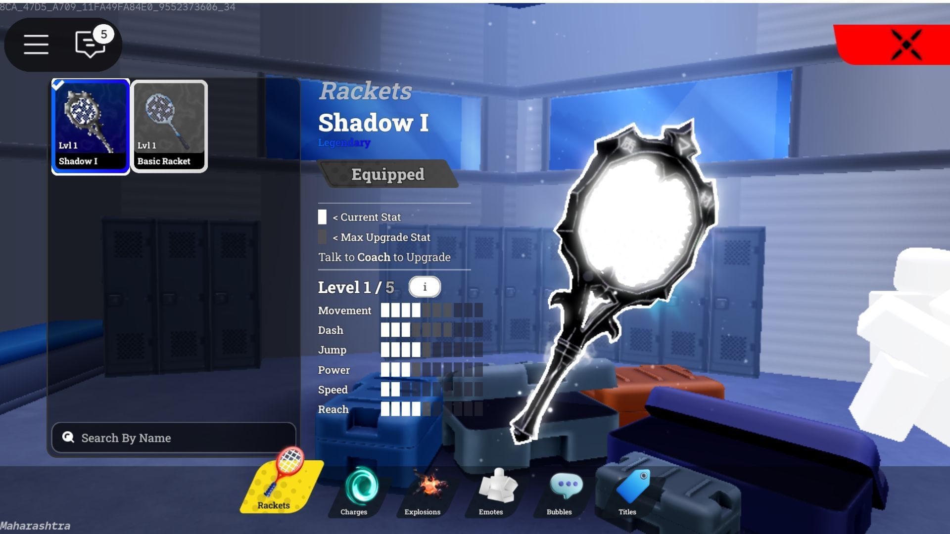 Racket stats (Image via Roblox)