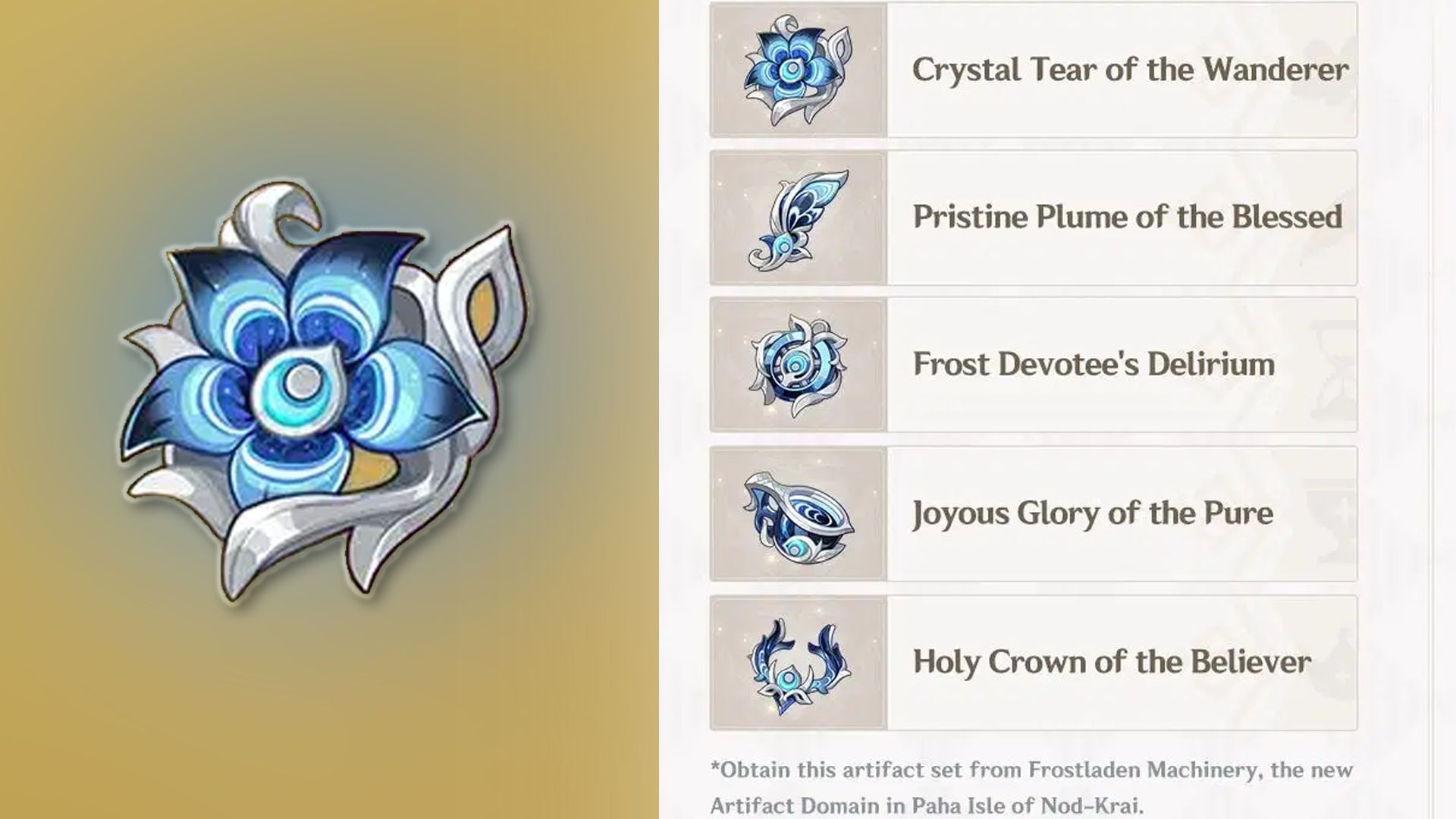 Silken Moon&#039;s Serenade artifact set (Image via Sportskeeda Gaming/HoYoverse)