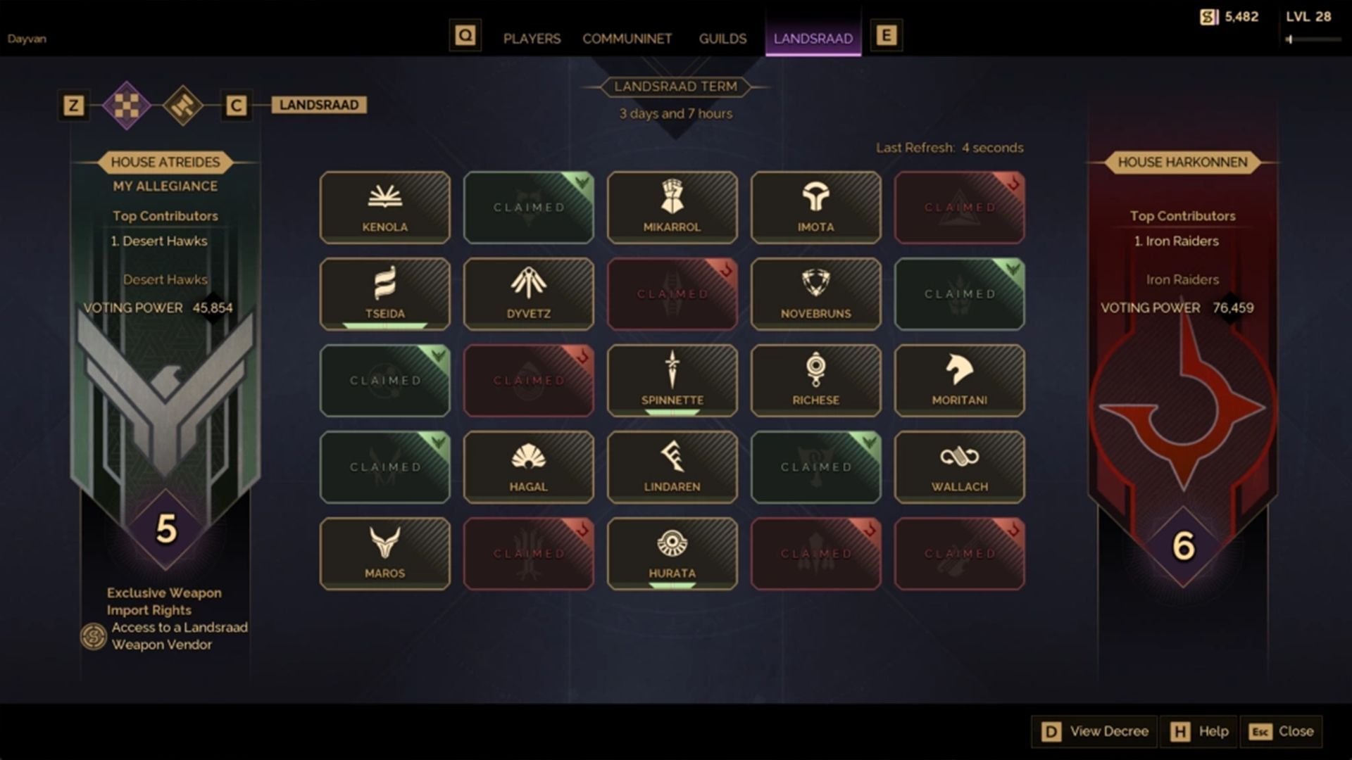The Landsraad is one of the core systems in Dune Awakening