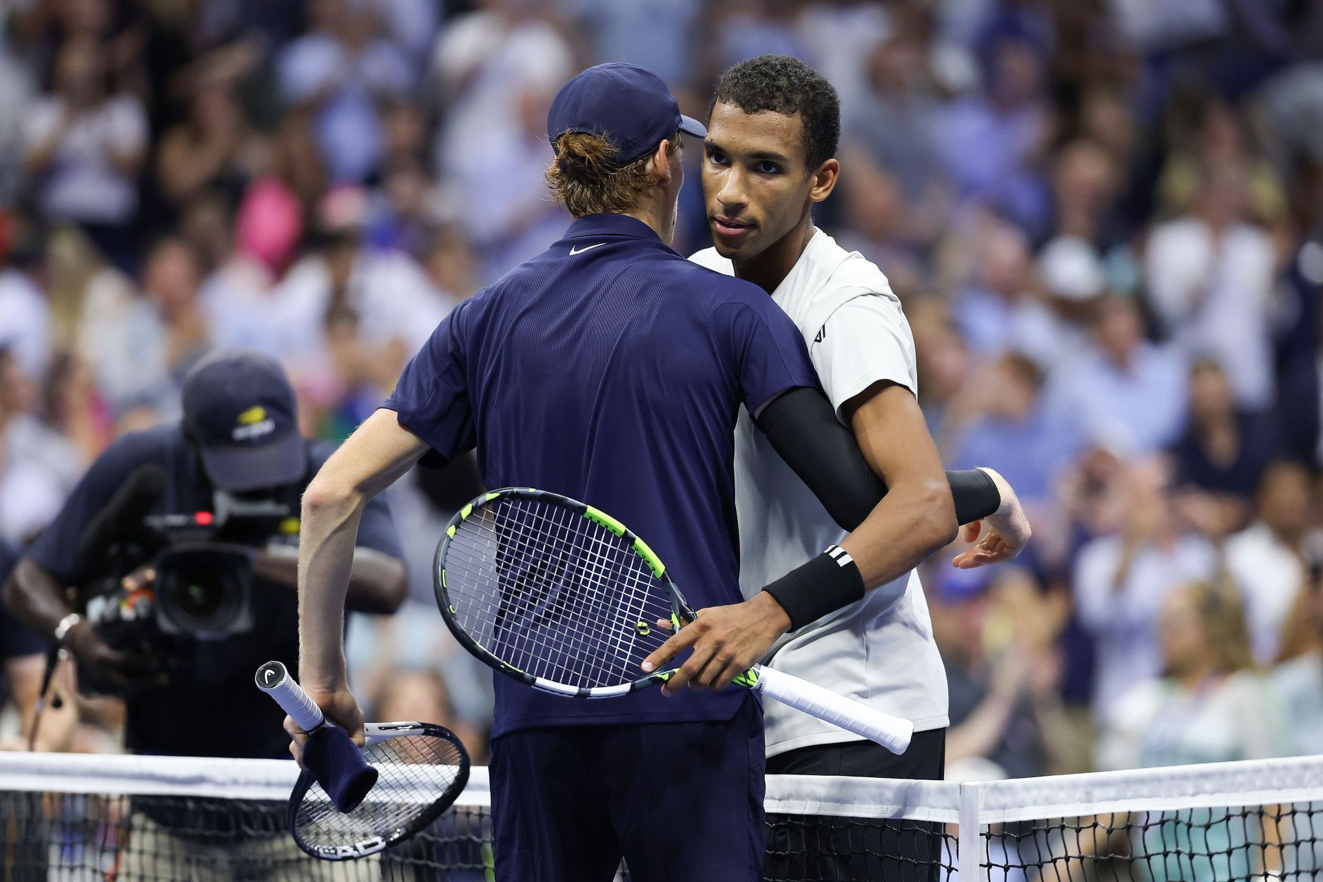 Aliassime and Sinner at the 2025 US Open - Day 13 - Source: Getty