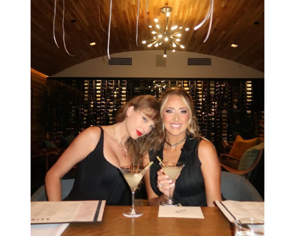 Taylor Swift and Brittany Mahomes pose in sleek black dresses as Patrick Mahomes&#039; wife celebrates 30th birthday [IG/@brittanylynne]
