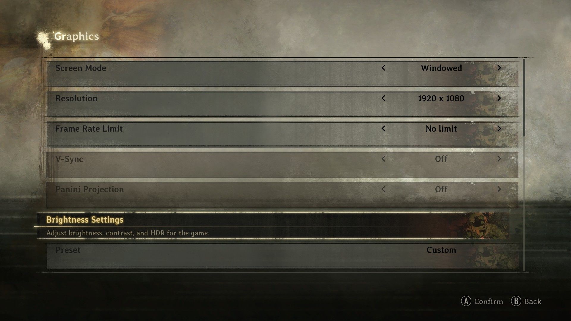 Settings (Image via Konami)