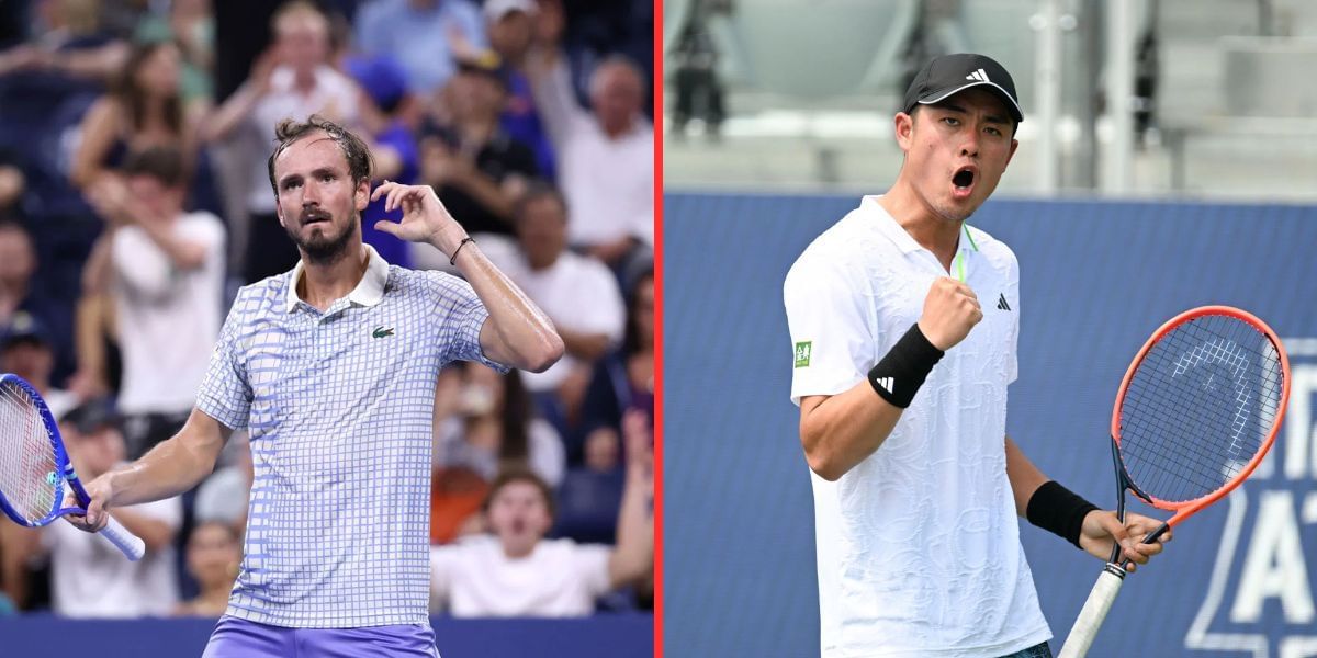 Daniil Medvedev (L) and Yibing Wu (R) (Image Source: Getty)