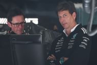 Andrew Shovlin with Toto Wolff at the 2025 F1 Belgian Grand Prix Qualifying - Source: Getty