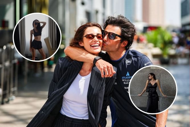 Carlos Sainz's girlfriend Rebecca Donaldson dazzles in a mirror selfie as she flaunts toned physique