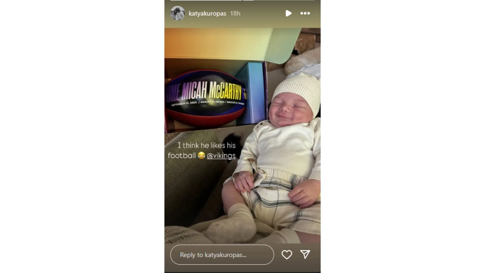 Another photo posted by Katya Kuropas of her son. (Photo via Katya Kuropas&#039; Instagram Story)